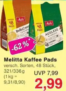 Jawoll Melitta Kaffee Pads Angebot