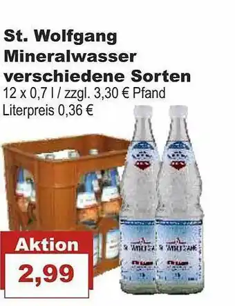 Bilgro St. Wolfgang Mineralwasser Verschiedene Sorten Angebot