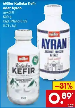 Netto Marken-Discount Müller Fettarmer Kalinka Kefir Angebot