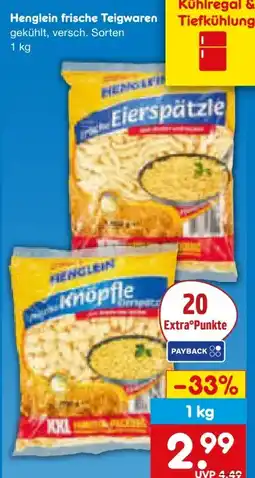 Netto Marken-Discount Henglein Frische Teigwaren XXL Angebot