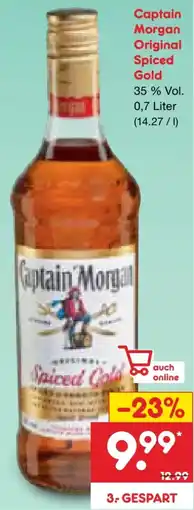 Netto Marken-Discount Captain Morgan Original Spiced Gold Rum Angebot