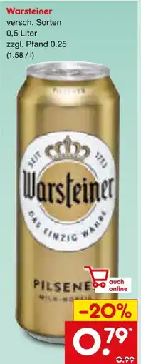 Netto Marken-Discount Warsteiner Pils Angebot