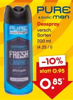 Netto Marken-Discount Pure & Basic Deospray Angebot