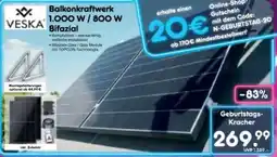 Netto Marken-Discount Veska Balkonkraftwerk 1.000 Watt / 800 Bifazial Angebot