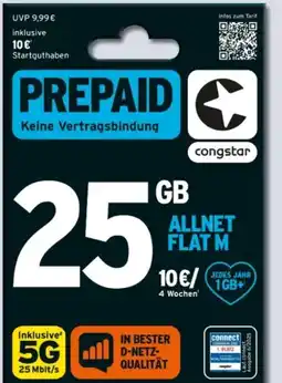 REWE Center Congstar Prepaid Paket Allnet Flat M Angebot