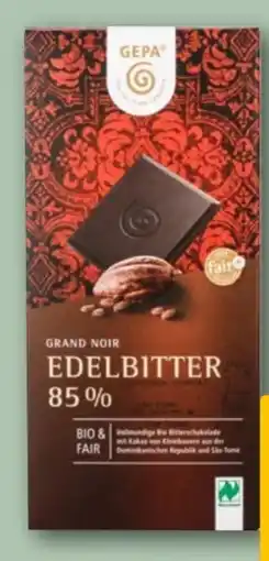 REWE Gepa Bio Grand Noir Edelbitter 85% Angebot