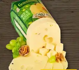 REWE Grünländer Schnittkäse Mild-Nussig Angebot