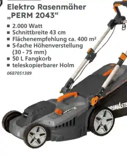Globus Baumarkt Primaster Elektro Rasenmäher PERM 2043 Angebot