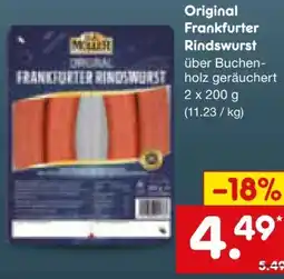 Netto Marken-Discount G.A. Müller Original Frankfurter Rindswurst Angebot