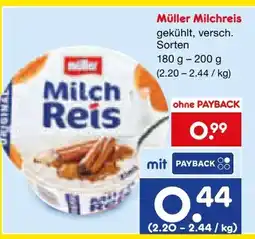 Netto Marken-Discount Müller Milch Reis Angebot