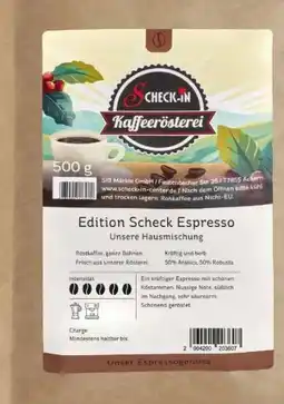 Scheck-in-Center Scheck-in Kaffeerösterei Edition Scheck Espresso Angebot