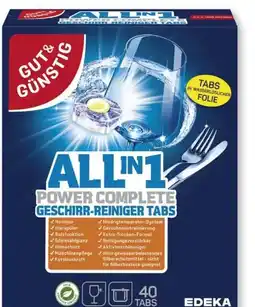 Scheck-in-Center Gut & Günstig All in 1 Geschirr-Reiniger-Tabs Angebot