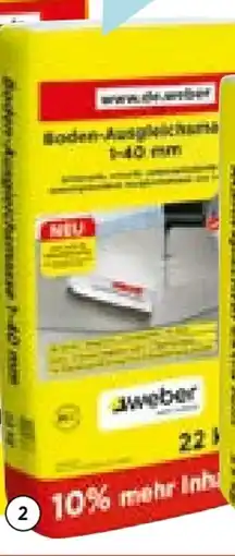 Hellweg Saint-Gobain Weber Boden-Ausgleichsmasse Angebot