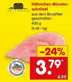 Netto Marken-Discount Gut Ponholz Hähnchen-Minutenschnitzel Angebot