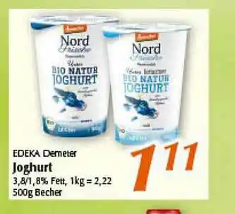 inkoop Edeka Demeter Joghurt Angebot