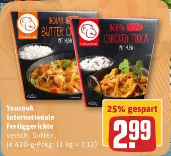 REWE Youcook Internationale Fertiggerichte Angebot