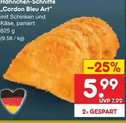 Netto Marken-Discount Hähnchen-Schnitte Cordon Bleu Art Angebot