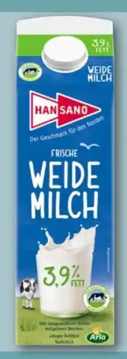 REWE Center Hansano Weidemilch Angebot