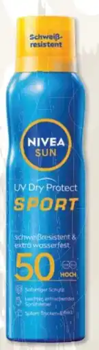 Budni Nivea Sun UV Dry Protect Sport Sonnenspray LSF50 Angebot