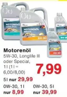 Jawoll Motorenöl 5W-30 Angebot
