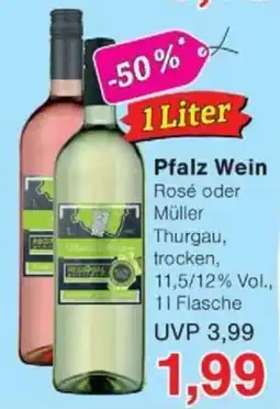 Jawoll Pfalz Wein Rosé oder Müller Thurgau Angebot
