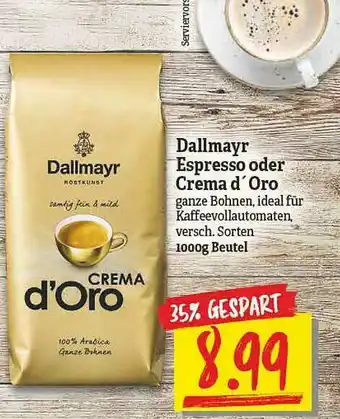 NP Discount Dallmayr Espresso Oder Crema D'oro Angebot