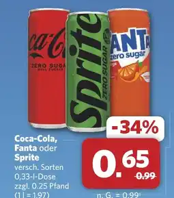 Combi Coca-cola zero sugar Angebot
