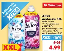 Kaufland Lenor weichspüler xxl Angebot