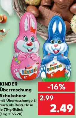 Kaufland Kinder überraschung schokohase rosa Angebot