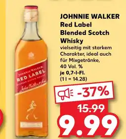 Kaufland Johnnie walker red label blended scotch whisky Angebot