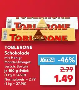 Kaufland Toblerone schokolade mit honig-mandel-nougat Angebot