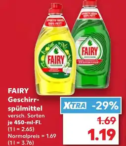 Kaufland Fairy geschirrspülmittel Angebot