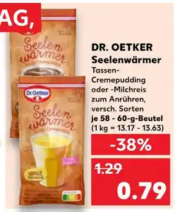 Kaufland Dr. oetker seelenwärmer tassen-cremepudding Angebot
