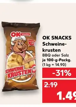 Kaufland Ok snacks schweinekrusten bbq Angebot