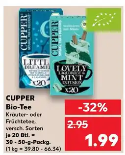 Kaufland Cupper bio-tee kräuter- oder früchtetee Angebot