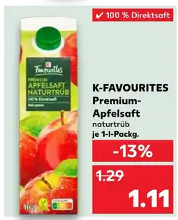 Kaufland K-favourites premium-apfelsaft naturtrüb Angebot