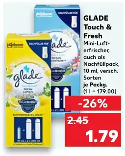 Kaufland Glade touch & fresh mini-lufterfrischer fresh lemon Angebot