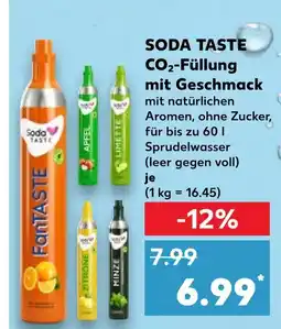 Kaufland Soda taste co₂-füllung mit geschmack apfel Angebot
