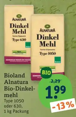 tegut Alnatura bio-dinkelmehl type 1050 oder 630 Angebot