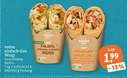 tegut Natsu falafel wrap weizenvollkorn & paprika Angebot