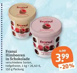 tegut Franui himbeeren in schokolade milk Angebot