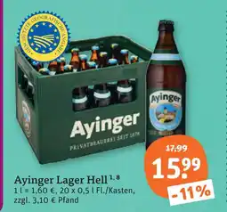 tegut Ayinger lager hell Angebot