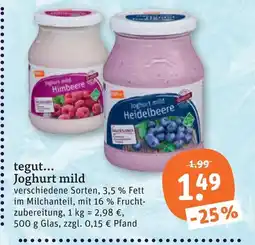 tegut Tegut... joghurt mild himbeere Angebot