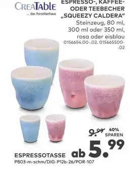 porta Creatable espresso-, kaffee- oder teebecher „squeezy caldera“ Angebot