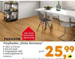 Globus Baumarkt Parador vinylboden eiche harmony Angebot