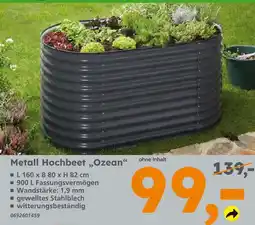 Globus Baumarkt Metall hochbeet „ozean“ Angebot
