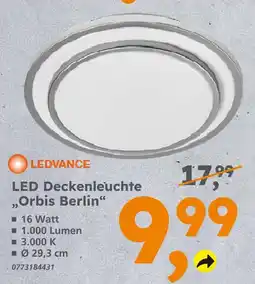 Globus Baumarkt Ledvance led deckenleuchte orbis berlin Angebot