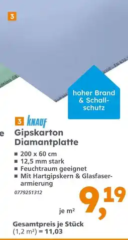 Globus Baumarkt Knauf gipskarton diamantplatte Angebot