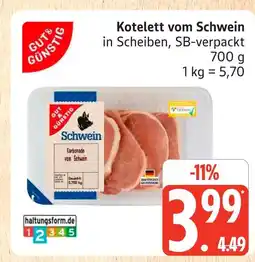 Marktkauf Gut & günstig kotelett vom schwein Angebot