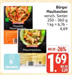 Marktkauf Bürger gemüse maultaschen Angebot